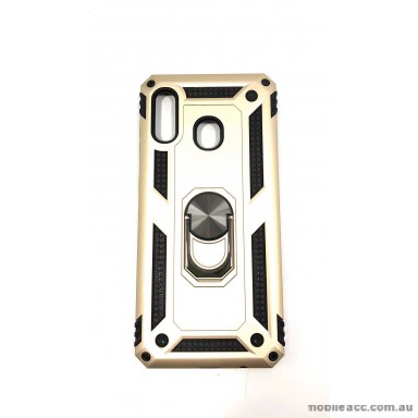Anti Shock with Magnet Stand case for Samsung  A20 A30  Gold