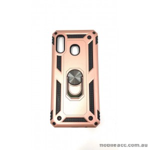 Anti Shock with Magnet Stand case for Samsung  A20 A30  Rose Gold
